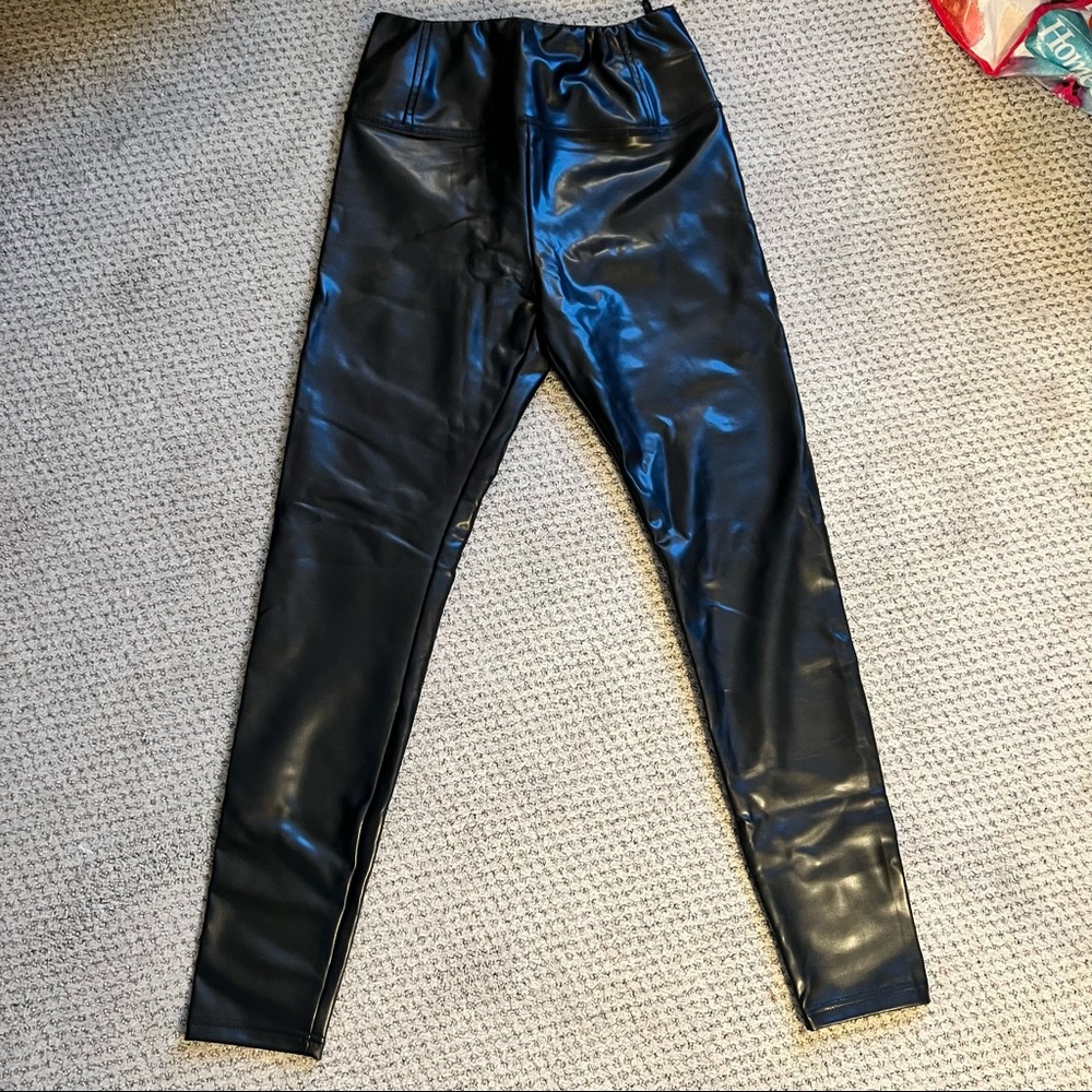 Faux leather leggings